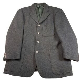 BelAir Fashions Mens Gray Wool Blend Blazer Cashmere Sport Coat Size 38